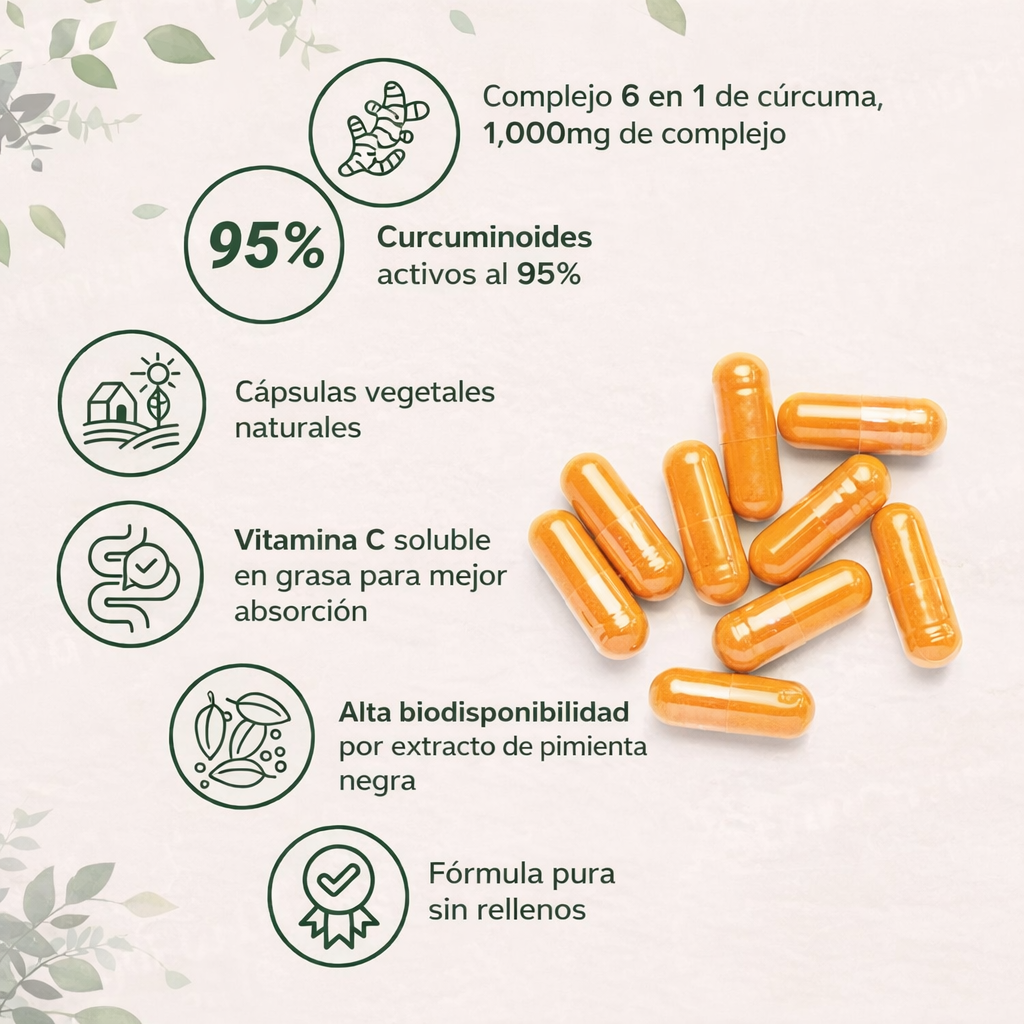 Curcumina 95 | Alivio natural diario 🌿