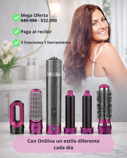 OnDiva - Cepillo Multifuncional 5 en 1