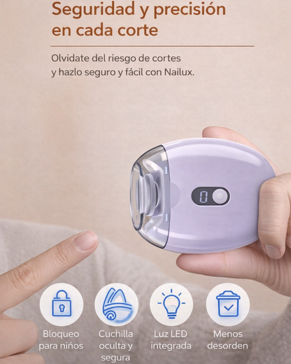 Nailux - Corta uñas eléctrico recargable