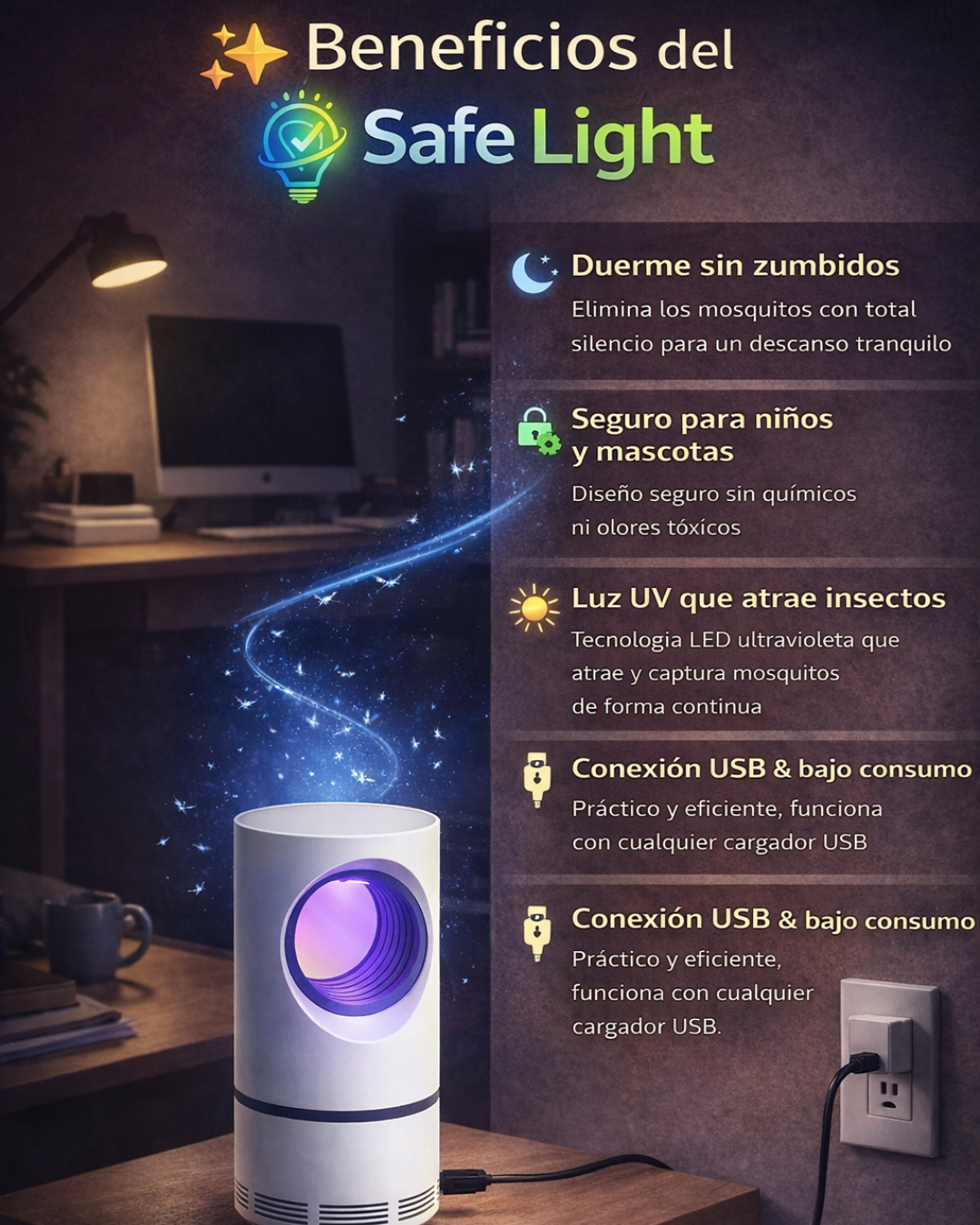 Safe Light - Lampara Repelente De Mosquitos