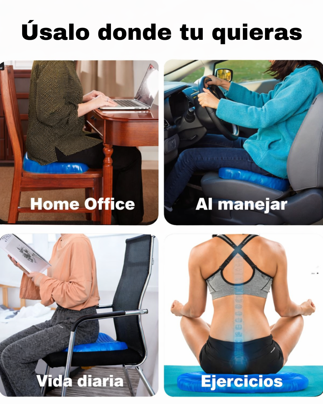 ErgoGel - Cojín de gel ergonómico flexible