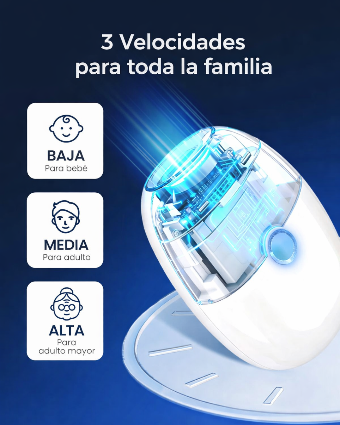 Nailux - Corta uñas eléctrico recargable