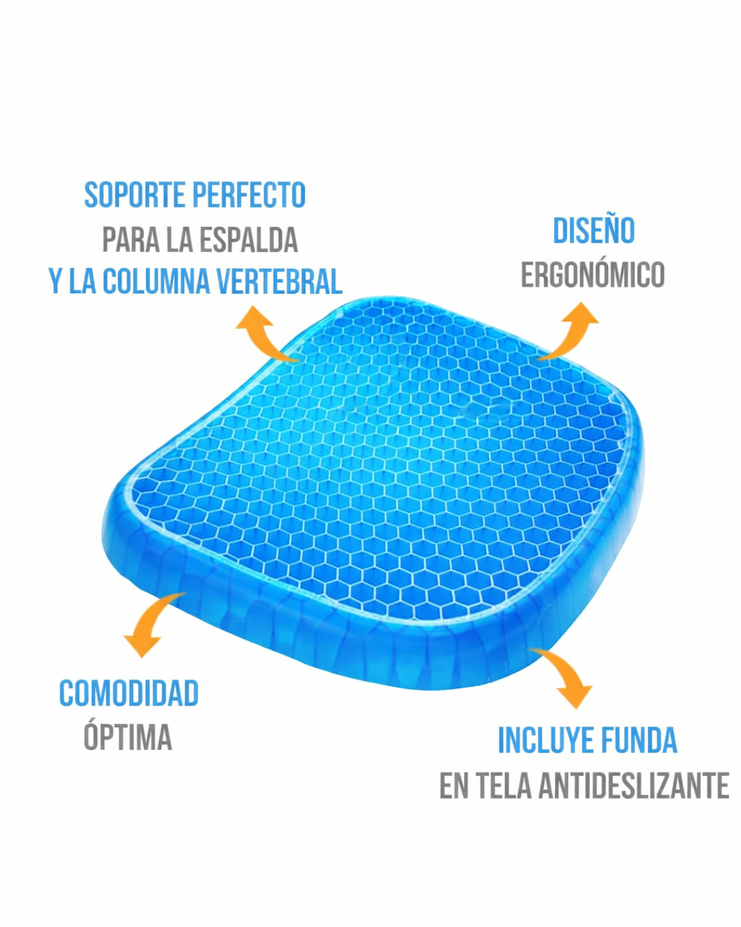 ErgoGel - Cojín de gel ergonómico flexible