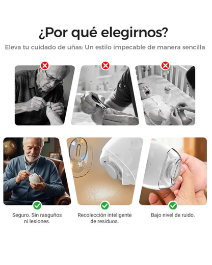 Nailux - Corta uñas eléctrico recargable