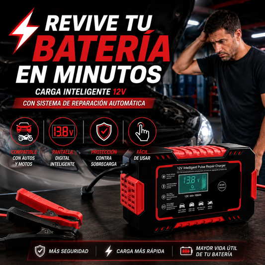 Cargador Inteligente 12V | Tu batería siempre con carga 🌟