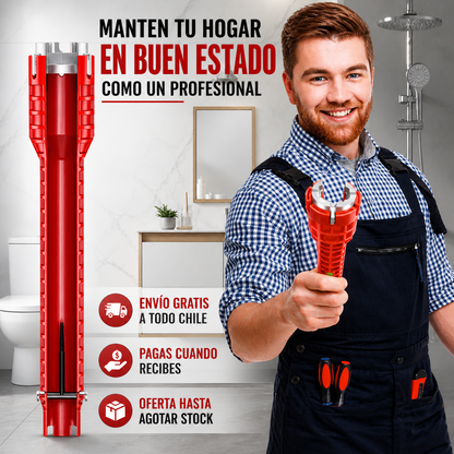 Power Plumb - Llave Plomería 8 en 1
