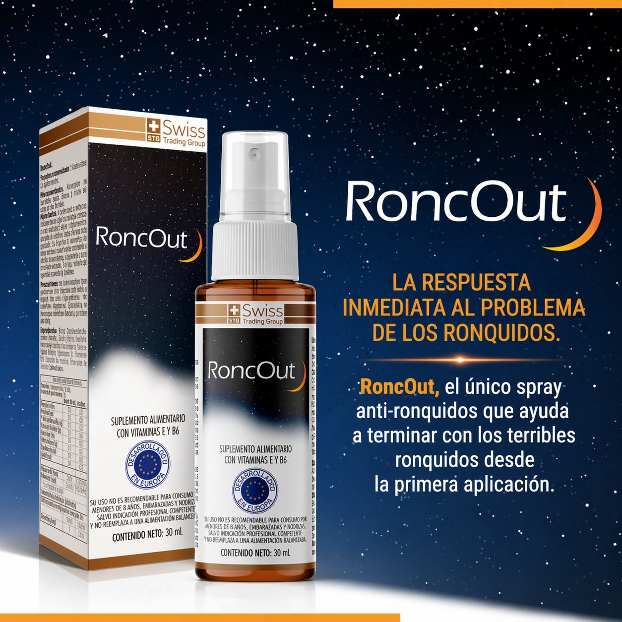 RoncOut Spray Anti Ronquidos | Descanso profundo 🌙