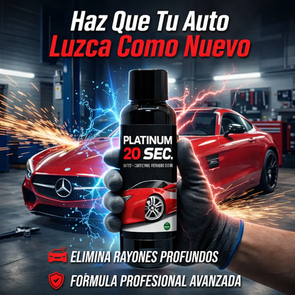 Platinum 20 SEC - Crema reparadora de rayones para autos 🚘