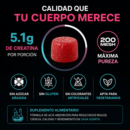 Creatina en Gomitas Vidanova | Más fuerza diaria 💪