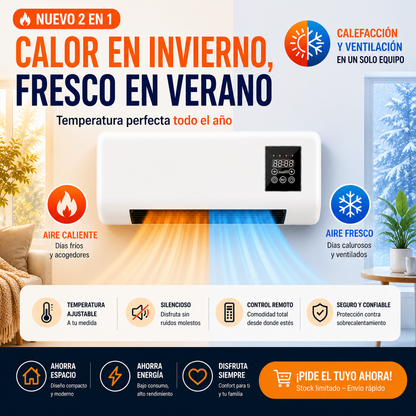 Climatizador 2 en 1 | Temperatura ideal siempre 🏠