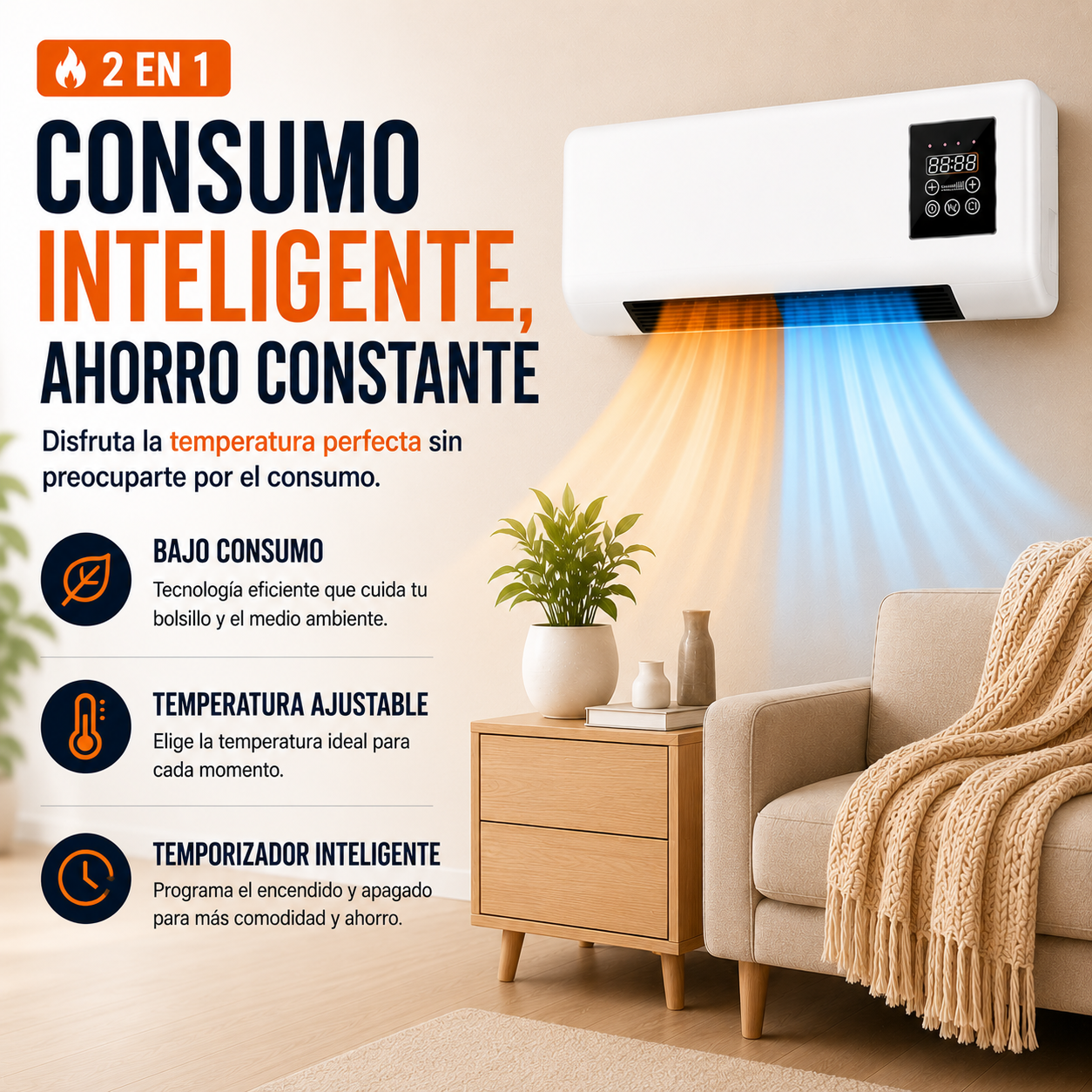Climatizador 2 en 1 | Temperatura ideal siempre 🏠