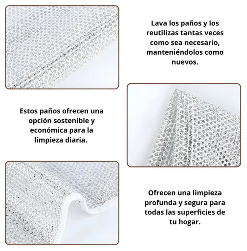 InoxCleaner™ | Pack 10 paños metálicos acero inoxidable